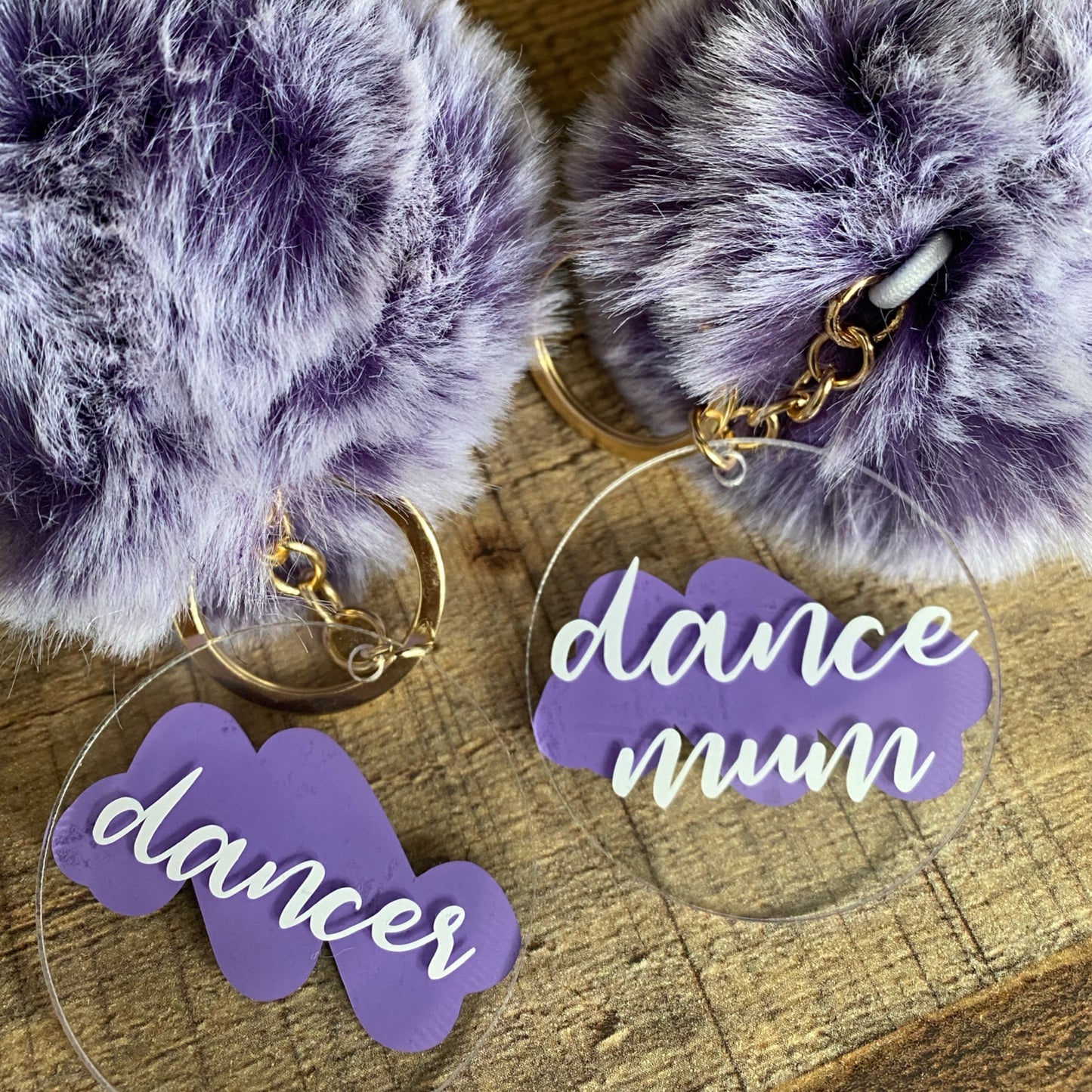 Fluffy 'Dancer' Keyrings